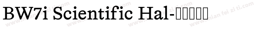 BW7i Scientific Hal字体转换